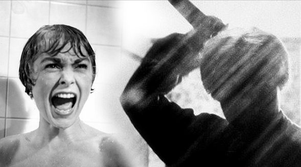 scena della doccia di Psycho di Hitchcock